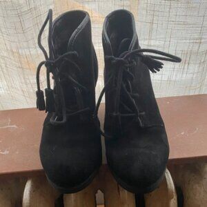 Madden Girl Black Suede Heels